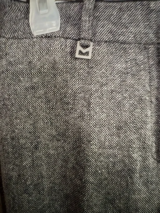 Michael Kors Gray Herringbone Tailored Straight-Leg Trousers - Picture 3 of 10